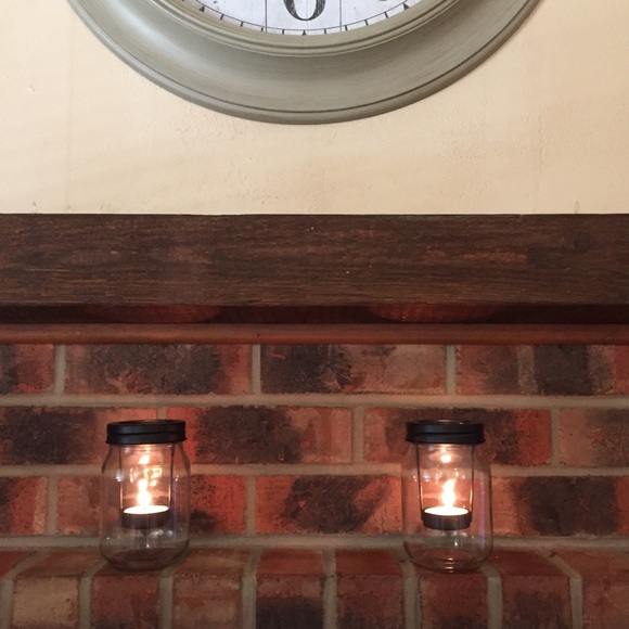 (2) Glass Jar Tea Light Candle Holders - Picture 6 of 7